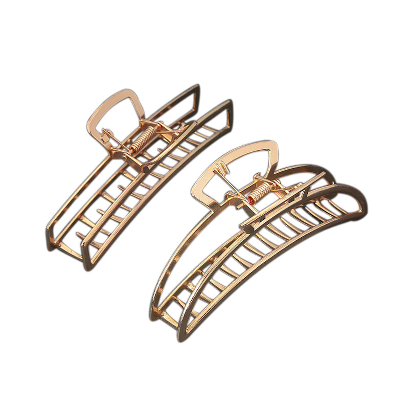 Bsci Audited Factory 2023 Fashion 11*4.5CM/11*5CM Triangular Gold Metal Hair Claw Clips Butterfly Larger Size Hair Clip