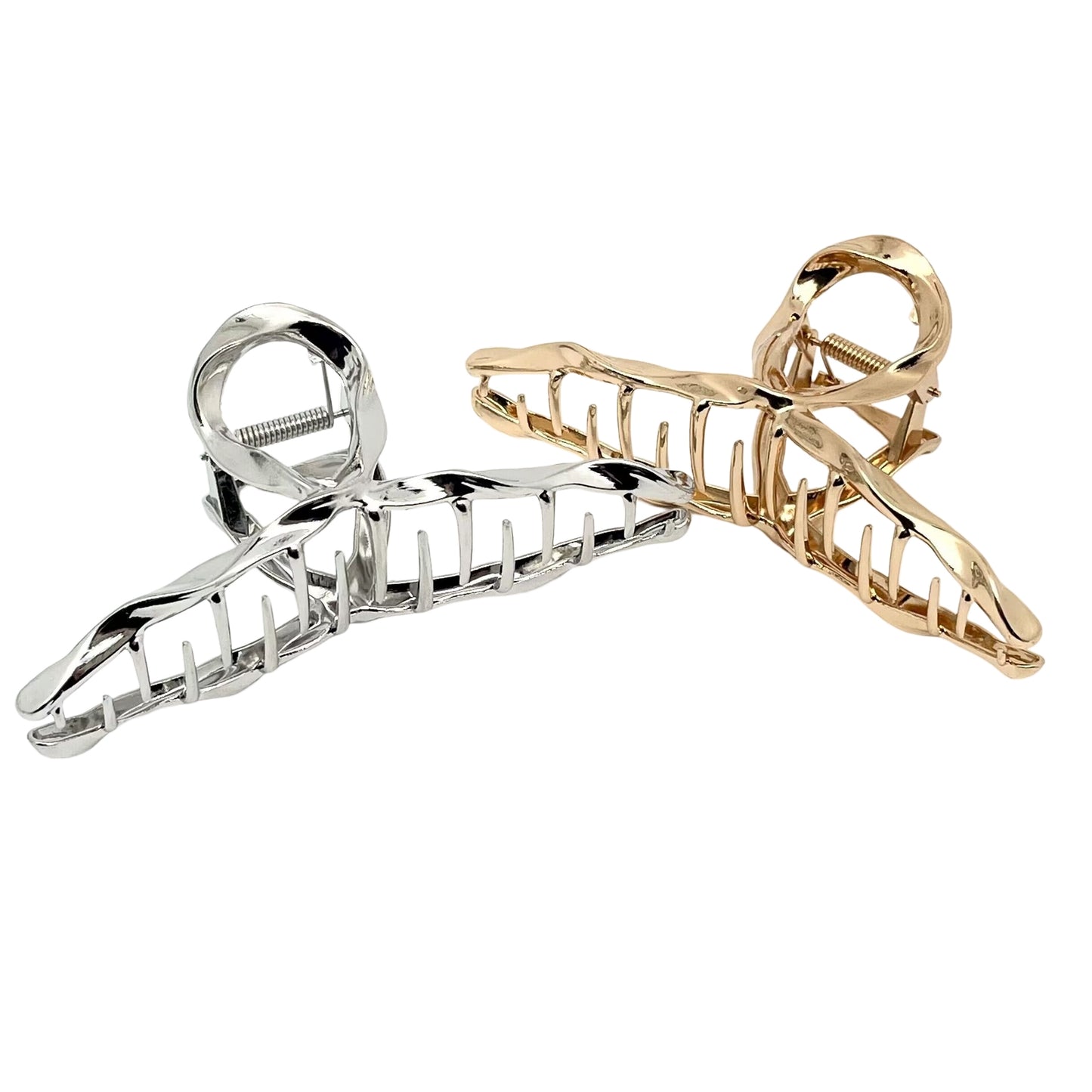 BSCI Audited Factory Large Metal Hair Claw Clips -13.5*6CM, Perfect Big gold Jaw hair clamps for Women and Thinner, Thick hair styling,Strong Hold, Fashion Hair Accessories