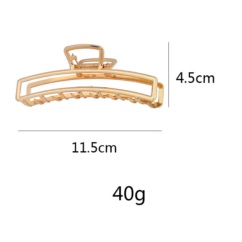 Bsci Audited Factory 2023 Fashion 11*4.5CM/11*5CM Triangular Gold Metal Hair Claw Clips Butterfly Larger Size Hair Clip