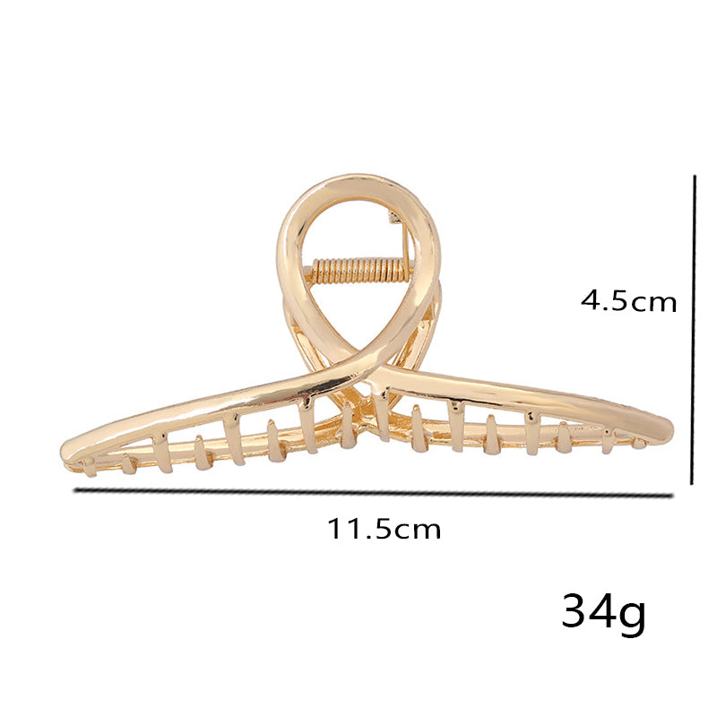 BSCI Audited Factory Large Metal Hair Claw Clips - 11.5*4.5CM, Perfect Big gold Jaw hair clamps for Women and Thinner, Thick hair styling,Strong Hold, Fashion Hair Accessories