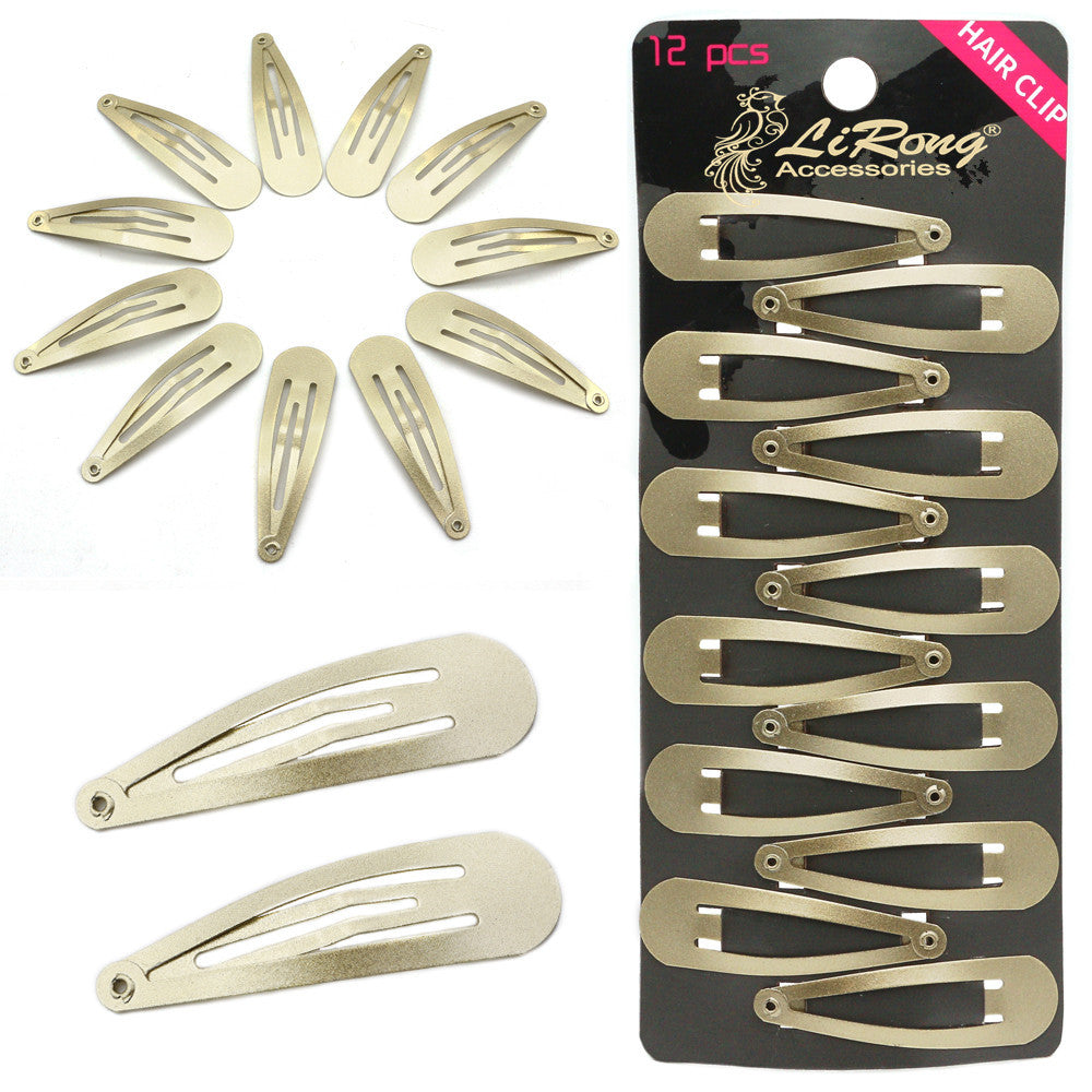 BSCI Audited Factory Snap hair clips metal grips 5cm/2in basic hair accessories