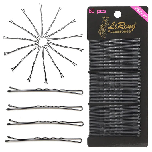 BSCI Audited Factory 6CM/2.36in Bobby pins bulk strong hair clips for Hair Salon 60PCS
