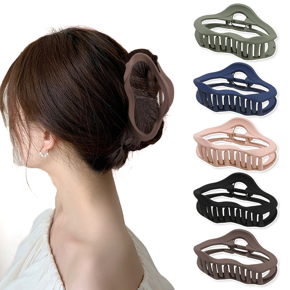 BSCI Audited Factory Plastic Hot Sale  cloud Matte finished Nonslip Hair Claw Clips Jaw Clips Hair Clamps For Lady