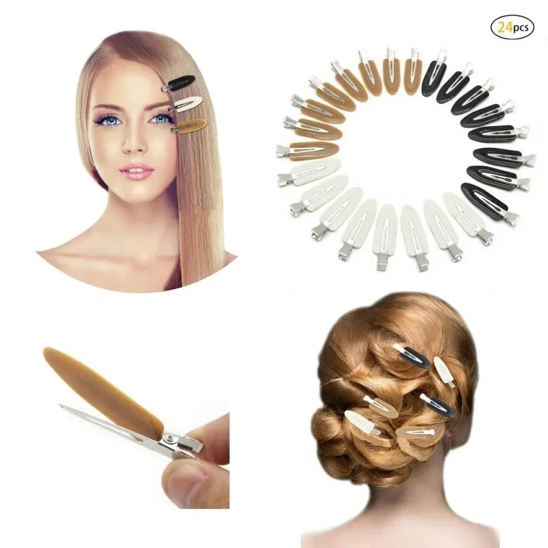 No bend Hair Clips- No Crease Hair Clips Styling Duck Bill Clips No Dent Alligator Hair Barrettes for Salon Hairstyle Hairdressing Bangs Waves Woman Girl Makeup Application