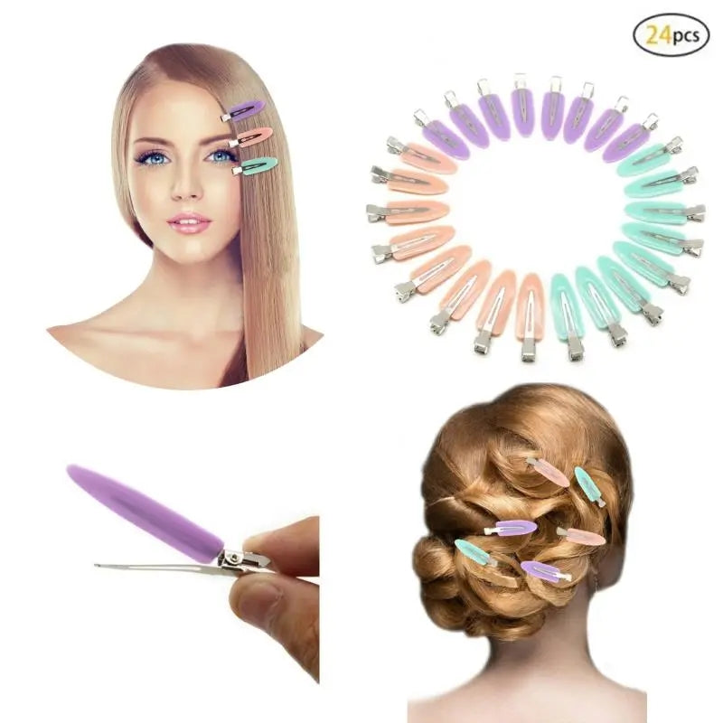 No bend Hair Clips- No Crease Hair Clips Styling Duck Bill Clips No Dent Alligator Hair Barrettes for Salon Hairstyle Hairdressing Bangs Waves Woman Girl Makeup Application