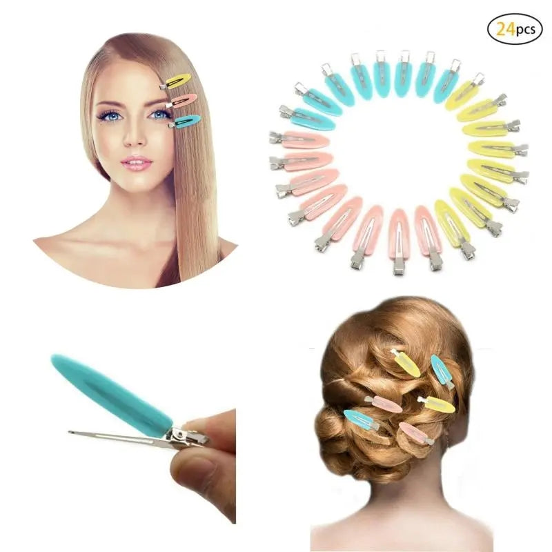 No bend Hair Clips- No Crease Hair Clips Styling Duck Bill Clips No Dent Alligator Hair Barrettes for Salon Hairstyle Hairdressing Bangs Waves Woman Girl Makeup Application