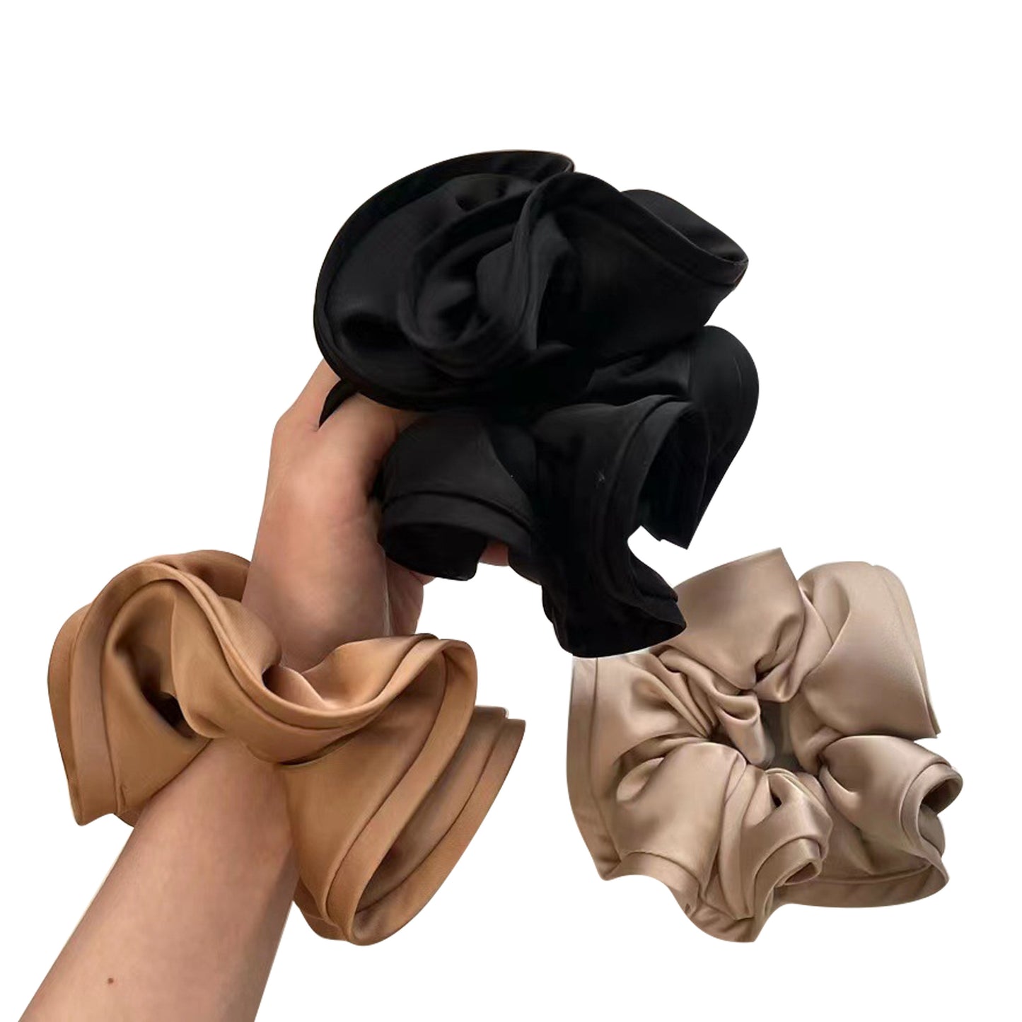 BSCI Audited Factory Hair Scrunchies, Satin Scrunchies with Premium Quality, Satin Hair Scrunchie for Women, Great Holiday Gift