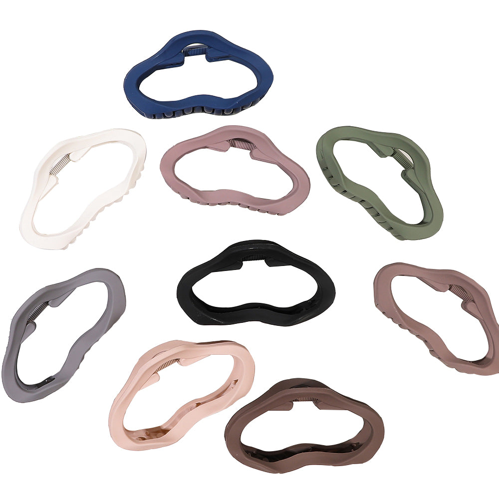 BSCI Audited Factory Plastic Hot Sale  cloud Matte finished Nonslip Hair Claw Clips Jaw Clips Hair Clamps For Lady