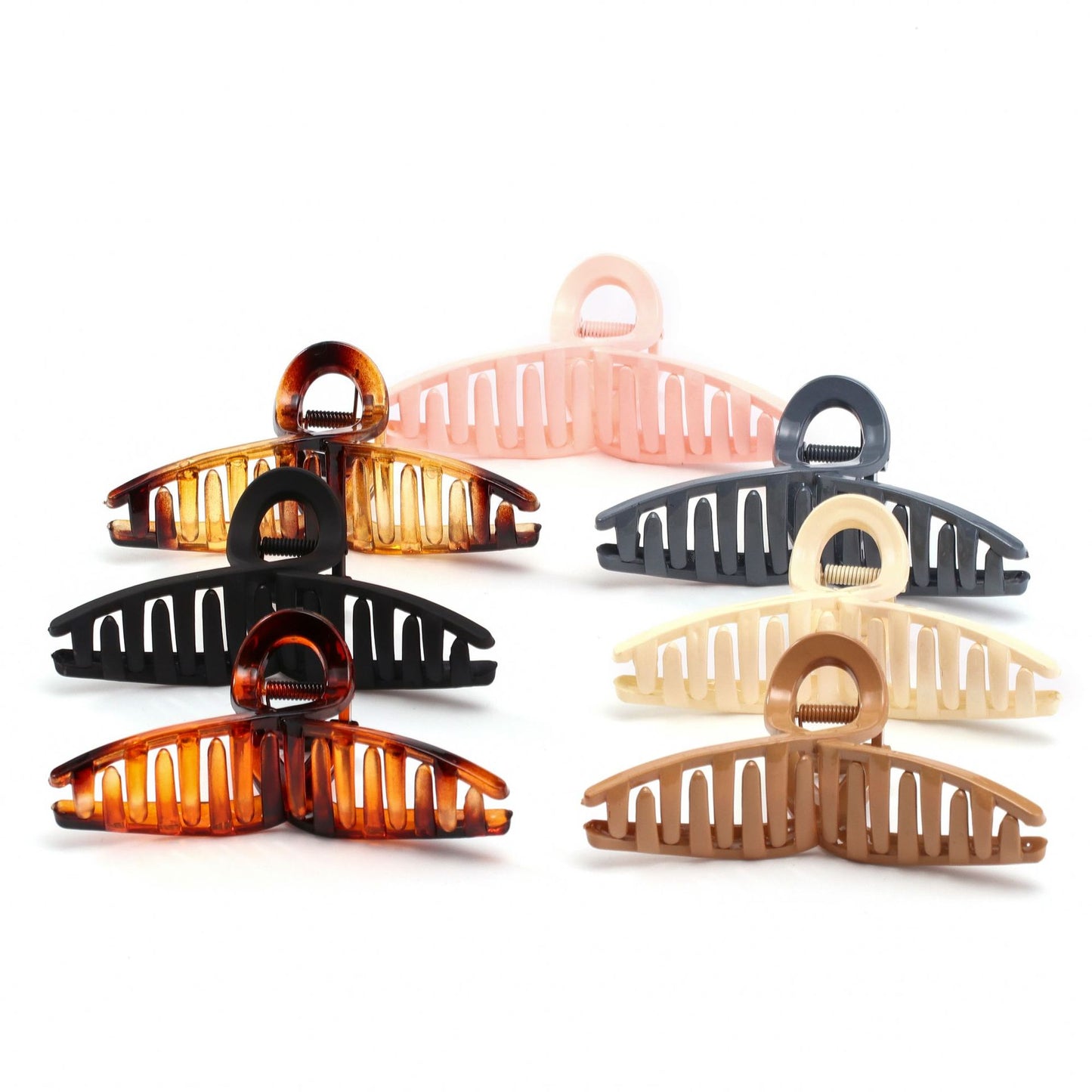 BSCI Audited Factory Plastic New Matching Nonslip Hair Claw Clips Jaw Clips Hair Clamps For Lady