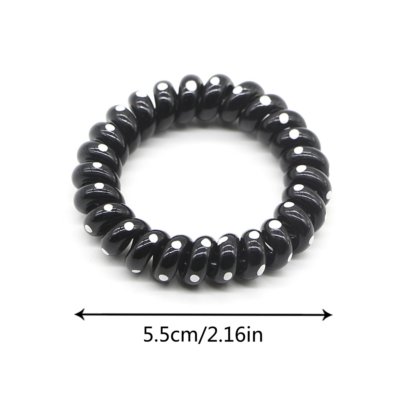 BSCI Audited Factory 5cm Mixed Colour Plastic Telephone Cord Hair Tie coil tie Holder no damage for hair