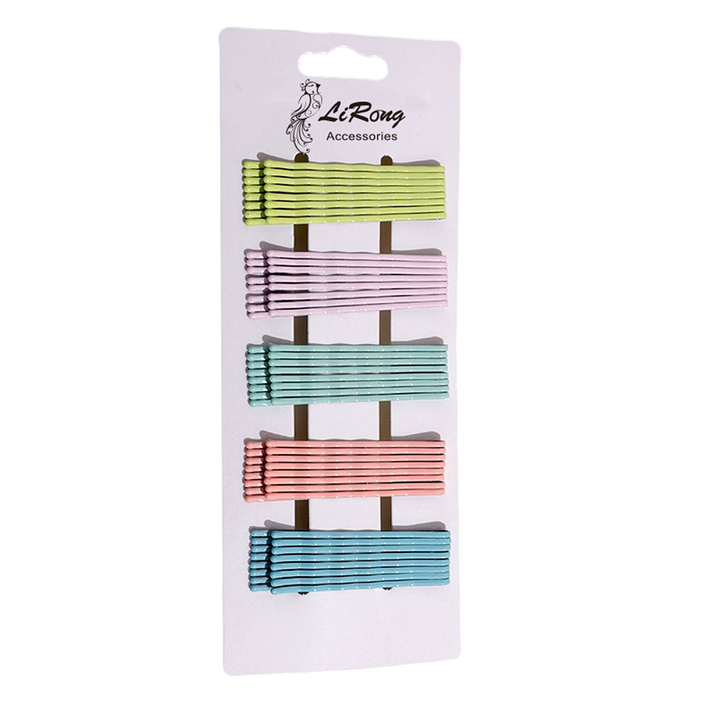 BSCI Audited Factory 6CM/2.36in 4 Waves Colorful Bobby pins bulk strong hair clips for Hair Salon 40PCS