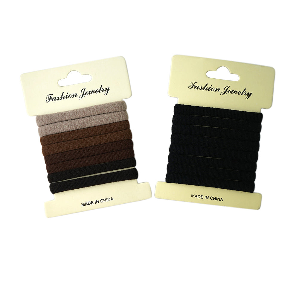 Bsci Audited Factory Popular 4.5Cm black and brown Nylon High Stretch Hair Ties