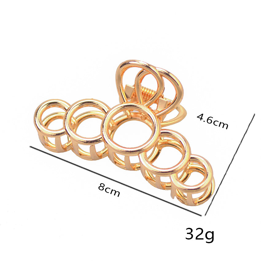 BSCI Audited Factory Large Metal Hair Claw Clips - 8.2*4.6CM, Perfect Big gold Jaw hair clamps for Women and Thinner, Thick hair styling,Strong Hold, Fashion Hair Accessories